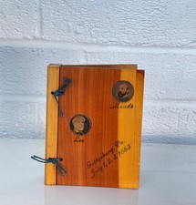 Vintage Gettysburg, PA  July 1,2,3, 1863 Souvenir Lee & Meade Wooden Book picture