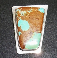 Navajo C B Royston Turquoise Sterling Silver Bolo  Native American Jewelry picture
