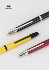 Jinhao 20 Press Retractable Fountain Pen EF Nib with Converter Resin Gift picture