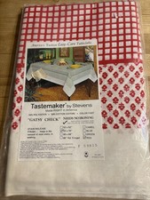 Vintage Taste Maker By Stevens Gatsy Check Red And White 52 X 70 picture