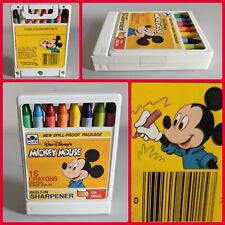 Disney Mickey Mouse Vintage 80s Crayons Set New In Box With Sharpener Golden  picture