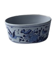Delft  Ceramic  Container Bowl Williamsburg Restoration Pottery Set Of 2 006/7 picture