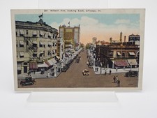Wilson Ave Looking East Chicago Illinois Antique Postcard picture