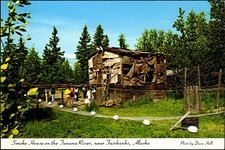 Smoke House on the Tanana River near Fairbanks AK Dexter Press Continental PC picture
