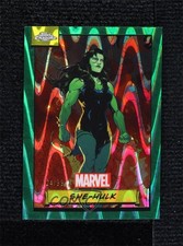 2024 Topps Chrome Marvel Green Gamma RayWave Refractor 24/99 She-Hulk #11 1co7 picture