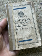 Original WW1 GERMAN MILITARY PASS SOLDIER BOOKLET ID Soldbuch picture