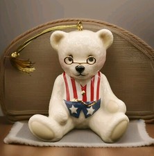 Lenox Teddy's 100th Anniversary Patriotic Teddy Bear Fine Porcelain Figurine picture