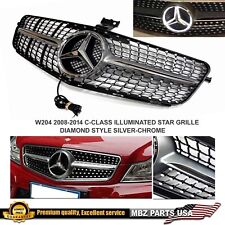 C-Class Diamond Silver Grille with Illuminated Star C250 C300 C350 2008-2014 New picture