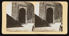 Photo:Granada Spain Alhambra Gate of Justice 1901 Stereoview Photograph picture