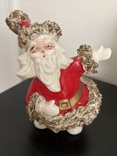 HTF Johanna California Santa Christmas Figure Ceramic Spaghetti 1940's Vintage picture