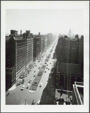 New York City Manhattan Park Avenue E 85th St 1950s Aerial View Traffic Medians picture