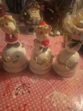 Three vintage porcelain christmas Bells picture