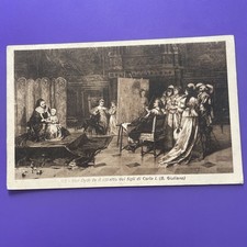 VAN DYCH MAKES THE PORTRAIT OF THE SONS OF CARLO I. - GIULIANO - ANTIQUE POSTCARD 1914 picture