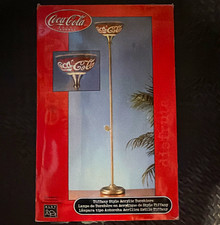 Coca-Cola Tiffany Style Acrylic Torchiere Floor Lamp, Red/Gold/White Soda picture