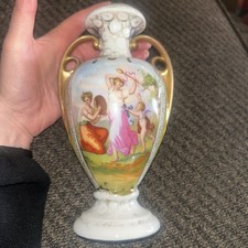 Antique 1900s Angelica Kaufmann Image Vase Austrian Bavarian picture