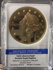Replica 1849 Liberty Head Archival Replica Collection Coin picture