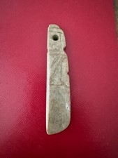 AUTHENTIC PRE-COLUMBIAN AVIAN CELT GOD PENDANT, CA. 1000 JADEITE JADE picture