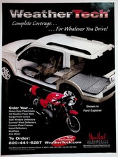 WeatherTech 2009 Print Advertisement Ford Explorer FloorLiners Cargo Mats picture
