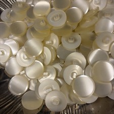 Pearlized Shank Buttons Lot of 12 Iridescent White picture