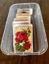 HUGE LOT of 175~Vintage Antique Greetings POSTCARDS-with Flowers~In Sleeves~ picture
