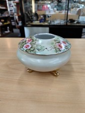 Beautiful Antique Vienna Austria Hand Painted Porcelain Hair Receiver Signed picture