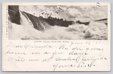 1907 Spokane Washington Lower Falls F. B. Wright Postcard RPPC Style picture
