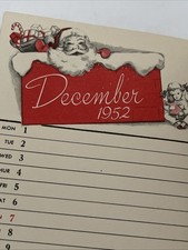 Vintage 1952 Norcross Cards Blue Book Calendar Date Reminder Unused Binghamton picture