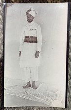 WWI British Indian Army Officer Photo Subedar Jemadar White Dress Uniform Medal picture