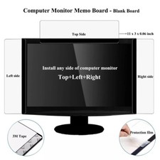 Monitor Memo Board, 2PCS Multifunction Note Holder for Computer Screen - NIB picture
