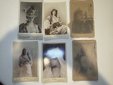 VINTAGE LOT OF 6 CABINET CARDS CDV PHOTOS PORTRAITS ACTRESS AMY BUSBY 1872-1957 picture