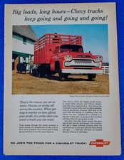 VINTAGE 1959 CHEVY 6503 WORK TRUCK ORIGINAL CLASSIC PRINT AD BY CHEVROLET picture