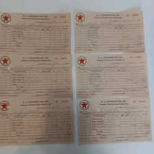 Vintage Texaco Petroleum Products Jan 1941 receipts located in NC.  (6) picture