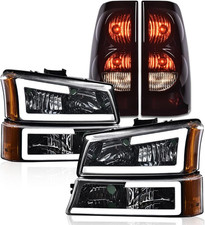LED DRL Headlights + Tail Lights Fit Chevy Silverado 1500 2003-2006 picture
