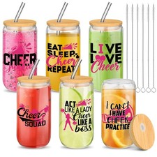 Jingmore 6 Pcs Cheerleader Gift Bulk 5.75 inches (H) x 2.6 (W), Clear picture