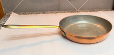 Vintage B&M Douro 10” Solid Copper Skillet Brass Handle Made in Portugal picture