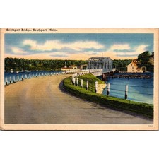 Southport Bridge in Maine Vintage Postcard SPW19 picture