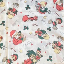 BTY Vintage Precious Moments Christmas Fabric picture