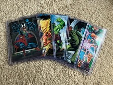 1992 Marvel Masterpieces Battle Spectra 5 Card Complete Set #1D-5D picture