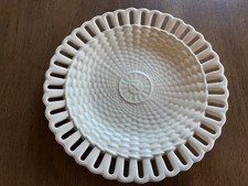 Antique Cream-Ware Pierced  English Wedgwood Creamware Reticulated Plate 9.5