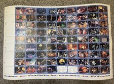 VTG UNCUT SHEET Nightmare Before Christmas Trading Cards Set 1993 SkyBox RARE picture