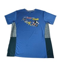 Walt Disney Who's The Leader Logo Jersey Blue T-shirt Blue Men's Sz Large picture