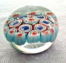 Murano Clear and Colorful Small Glass Paper Weight Floral Figurine Vintage picture