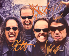 METALLICA Signed 8x10 (James, Lars, Rob, Kirk) Authentic Original Autograph +COA picture