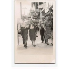 Vtg RPPC Street Scene Vegas Club Clyde Hotel 1950s Central Ave Albuquerque NM picture