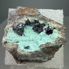 Nice Red Cuprite Crystals on Malachite: Mashamba West Mine, Kolwezi, DR Congo picture