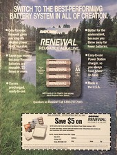 1994 Rayovac Renewal Batteries PRINT AD Reusable Alkaline Mail Rebate VTG 1990s picture