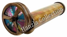 Nautical Antique Vintage Brass Double Rotation Wheel Kaleidoscope Gift item picture