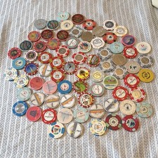 Large Vintage Aruba & Caribbean Casino Chip Collection Lot – 80+ Chips – Rare picture