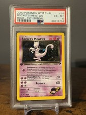 Pokémon 2000 Gym Challenge Rocket's Mewtwo 1st Ed Holo #14/132 PSA 6 picture