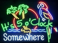 It's 5:00 Somewhere Parrot Palm Tree 32